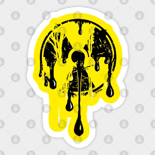 Nuclear meltdown Sticker by NewSignCreation